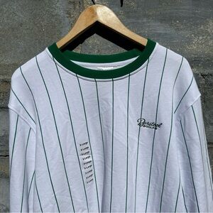 Barstool Golf Crewneck Sweatshirt Mens Sz XL NWT White Sports Pullover Striped